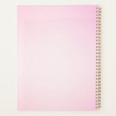 Pink Gradient Add Name Year Custom Square Logo Planer (Rückseite)