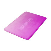 Pink Gradient, benutzerdefinierte Textbadematten Badematte (Schrägansicht)