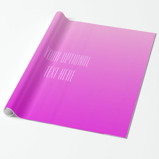 Pink Gradient, benutzerdefiniertes Textrahpapier Geschenkpapier (Ungerollt)