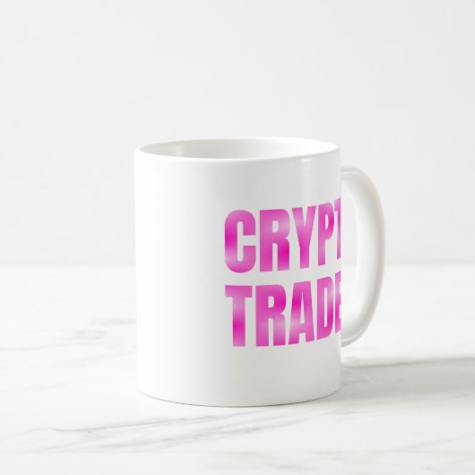 Pink Gradient Crypto Trader Tasse (VorderseiteRechts)
