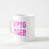 Pink Gradient Crypto Trader Tasse (Vorderseite Links)
