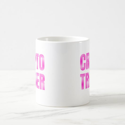Pink Gradient Crypto Trader Tasse (Mittel)