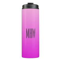 Pink Gradient Custom Monogram Tumbler