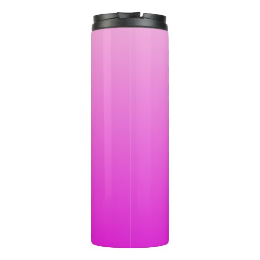 Pink Gradient Custom Monogram Tumbler Thermosbecher (Rückseite)
