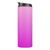 Pink Gradient Custom Monogram Tumbler Thermosbecher (Nach rechts gedreht)