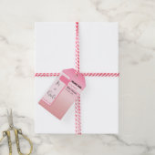 Pink Gradient Cute Eyeball Text Baby Shower Geschenkanhänger (Mit Garn)