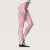 Pink Gradient Dragon skaliert Leggings (Rechts)