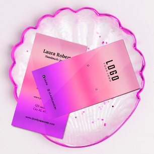 Pink Gradient Earring Display Card  Eigener Schmuc Visitenkarte