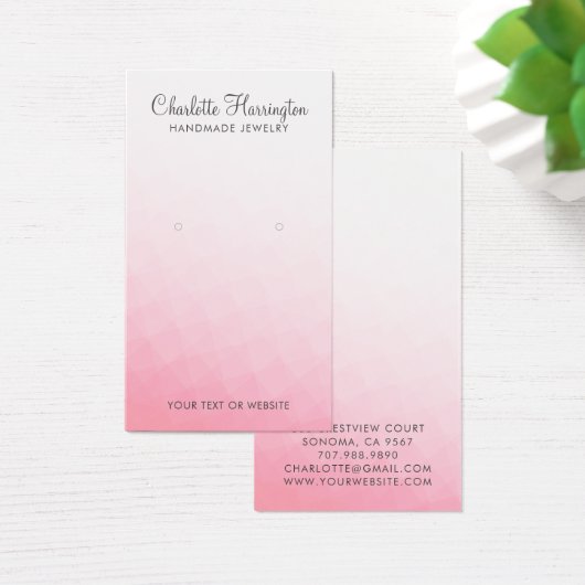 Pink Gradient Earring Juwelier Display Card (Schreibtisch)