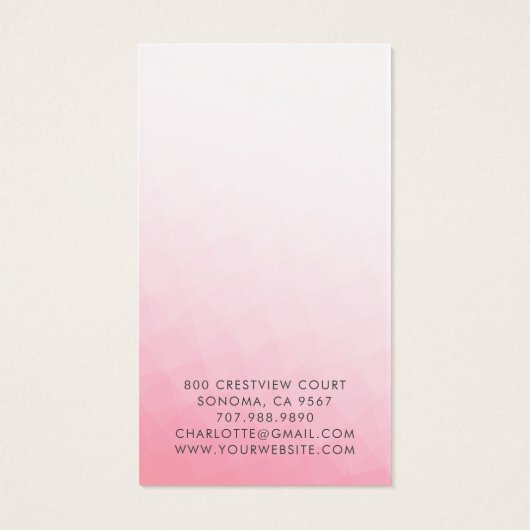 Pink Gradient Earring Juwelier Display Card (Rückseite)