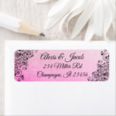 Pink Gradient Elegant Script Return Labels (Insitu)