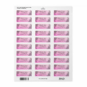 Pink Gradient Elegant Script Return Labels (Vorne)