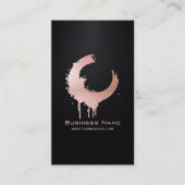 Pink Gradient Glitter Swirl • Custom Editable Visitenkarte (Vorderseite)