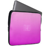 Pink Gradient individuelle Laptop-Ärmel für Monogr Laptopschutzhülle (Vorne Rechts)
