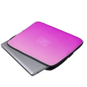 Pink Gradient individuelle Laptop-Ärmel für Monogr Laptopschutzhülle (Vorne Knopf)