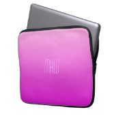 Pink Gradient individuelle Laptop-Ärmel für Monogr Laptopschutzhülle (Vorderseite Links)