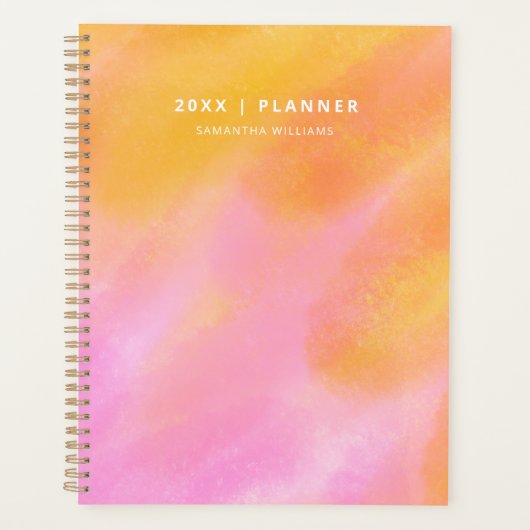 Pink Gradient Modern Stilvoll und zeitlos Planer (Vorderseite)