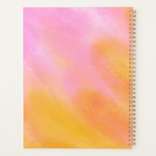 Pink Gradient Modern Stilvoll und zeitlos Planer (Rückseite)