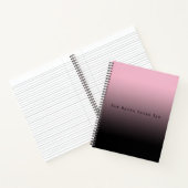 Pink Gradient Nam Myoho Renge Kyo Mantra Black Notizblock (Innenseite)