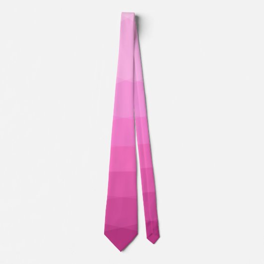 Pink Gradient Polygonal Neck Tie Krawatte (Vorderseite)