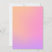 Pink Gradient Retro Foto 54. Geburtstag Einladung (Rückseite)