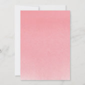 Pink Gradient White Blume Hochzeit Einladung (Rückseite)