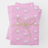 Pink Graduation Cap Diploma Uni Geschenkpapier Set (Beispiel)