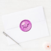 Pink Graduation Cap Wax Seal Runder Aufkleber (Umschlag)