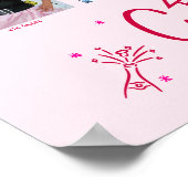 Pink Graduation K–12 Photo Collage Red Doodles Fun Poster (Ecke)