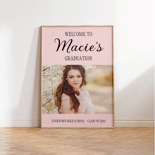 Pink Graduation Party Foto Poster