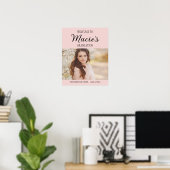 Pink Graduation Party Foto Poster (Heimbüro)