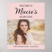 Pink Graduation Party Foto Poster (Vorne)
