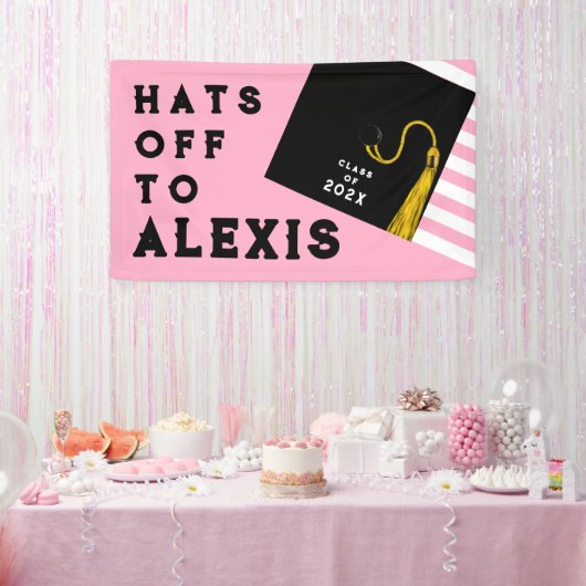 Pink Graduation Party Glückwunschs Banner (Party)