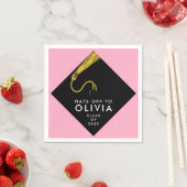 Pink Graduation Party Napkins Serviette (Beispiel)