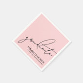 Pink Graduation Serviette (Ecke)