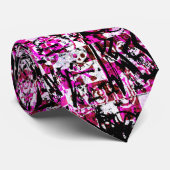 Pink Graffiti Krawatte (Gerollt)