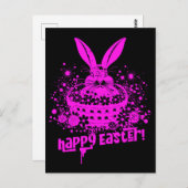 Pink Graffiti Ostersonne Postkarte (Vorne/Hinten)