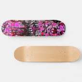 Pink Graffiti Skull Skateboard Deck (Horizontal)