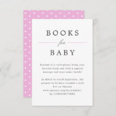 Pink Grand Millennium Books for Baby Request Begleitkarte (Vorne/Hinten)