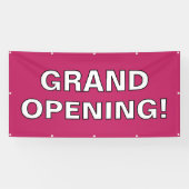 Pink Grand Opening! Banner (Horizontal)
