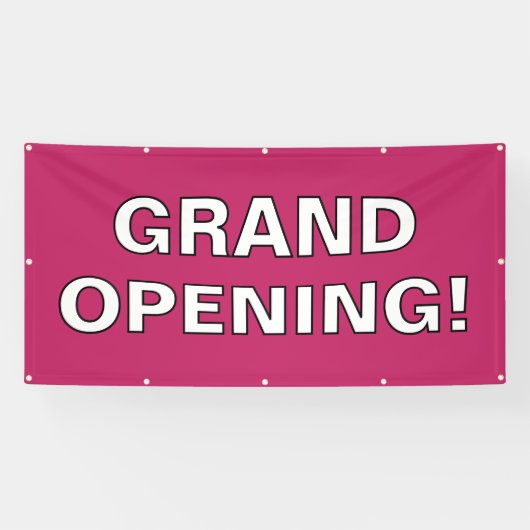 Pink Grand Opening! Banner (Horizontal)