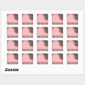 Pink Grand Piano Custom Name Stickers (Blatt)