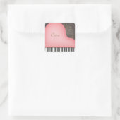Pink Grand Piano Custom Name Stickers (Tasche)