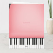Pink Grand Piano Mama oder Oma Custom Large Karte (Rückseite)
