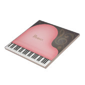 Pink Grand Piano Personalisiert Romantische Musik Fliese (Seite)