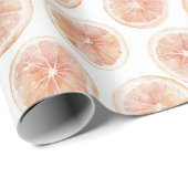 Pink Grapefruit Geburtstag Geschenkpapier (Rolleneckpunkt)