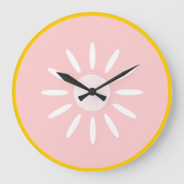 Pink Grapefruit Große Wanduhr