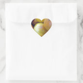 Pink Grapefruit Herz-Aufkleber (Tasche)