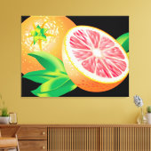 Pink Grapefruit Leinwanddruck (Insitu (Wohnzimmer))