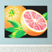 Pink Grapefruit Leinwanddruck (Insitu (Holzboden))
